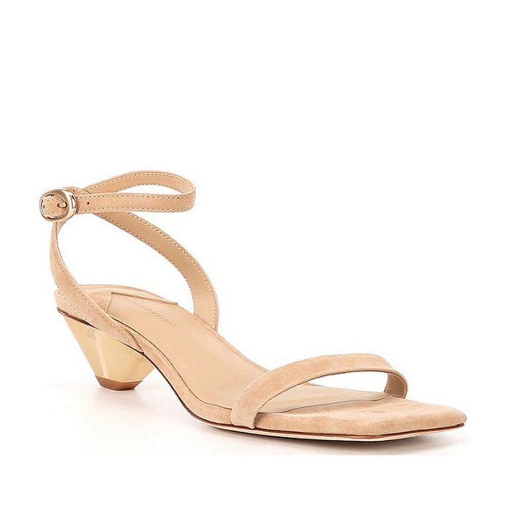 NEW Antonio Melani Fina Suede Dress Sandals w/ Transparent Acrylic Heel Sz. 7